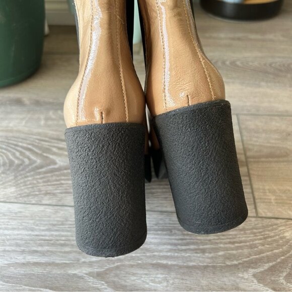 INTENTIONALLY BLANK  Bossy Leather Chunky Platform Chelsea Boots - Picture 9 of 16